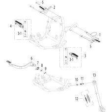 F14前后脚蹬&全车支架组件FOOT PEDAL&ALL BRACKETS