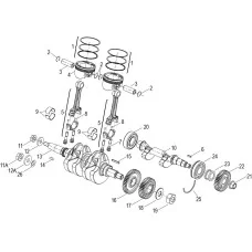 E08 PISTON,CONNECTING ROD & CRANKSHAFT ASSY(活塞连杆曲轴平衡轴分总成)