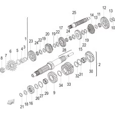 E07 GEAR SHIFT MECHANISM ASSEMBLY (变速换档机构分总成)