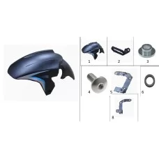 Matte black front fender(X1)
