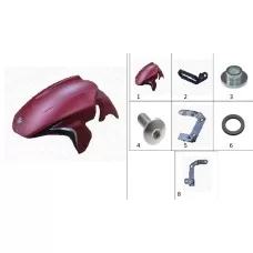 Matte claret red front fender(X1)