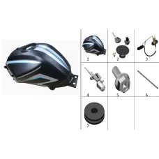 Matte black fuel tank