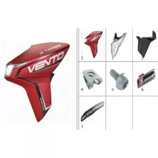 Left decorative cover,matte claret red fuel tank