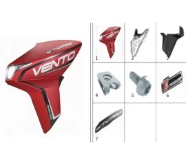 Left decorative cover,matte claret red fuel tank