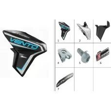 Right decorative cover,matte black fuel tank