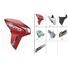 Right decorative cover,matte claret red fuel tank
