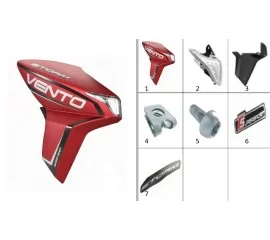 Right decorative cover,matte claret red fuel tank