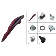 Right part,matte claret red rear cover