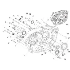 E06 LEFT CRANKCASE SUB-ASSY(左曲轴箱分总成)
