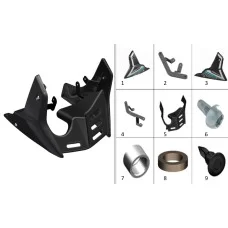 Matte black lower engine decorative cover