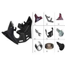 Matte claret red lower engine decorative cover