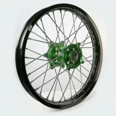 Диск колесный GN-Motosport спицованный Kawasaki 1.85*19 (зел.ступ) с торм.диском