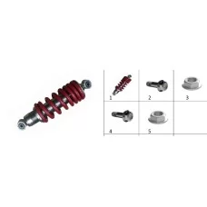 Middle and rear shock absorber