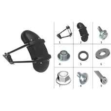 Rear auxiliary mudguard