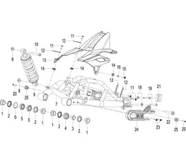 F08 后摆臂 REAR SWING ARM