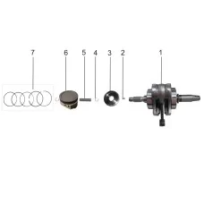 Piston, Connecting Rod, Crankshaft Assembly