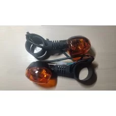 Поворотники передние комплект ( черные ) -- DAYTONA