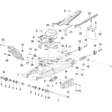 F09 后摆臂 REAR SWINGING ARM ASSY.