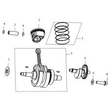 E08 曲柄连杆组件CRANK AND CONNECTING ROD PISTON SUB-ASSEMBLY