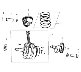E08 曲柄连杆组件CRANK AND CONNECTING ROD PISTON SUB-ASSEMBLY