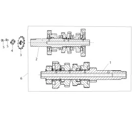 E09 传动机构 MAIN SHAFT&COUNTER SHAFT