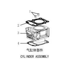 E02 气缸体部件CYLINDER ASSY