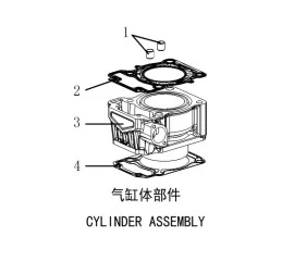 E02 气缸体部件CYLINDER ASSY